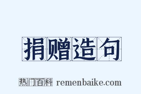 捐赠造句是什么意思的图片